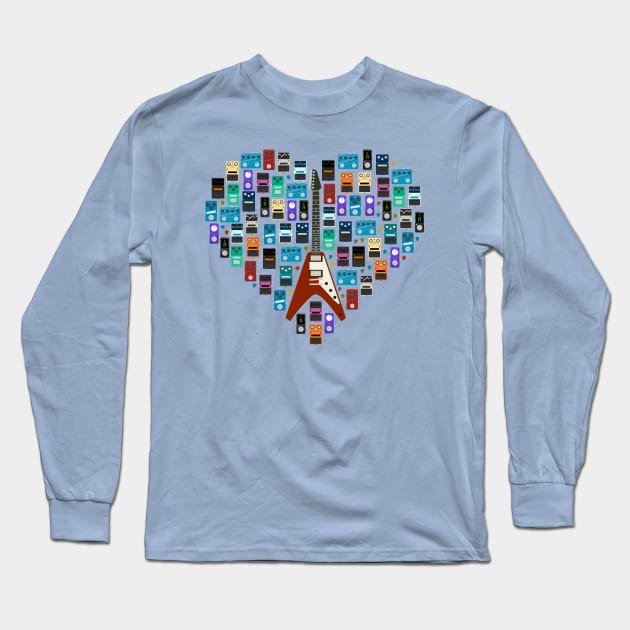 My 6 String Valentine Long Sleeve T-Shirt by d13design